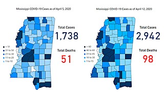 COVID-19 cases in Mississippi near 3,000 as the second week of shelter in place continues. Courtesy MSDH