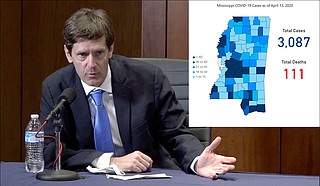 State Health Officer Dr. Thomas Dobbs provided an update on the testing regime at a Monday press conference, the day the state recorded more than 1,000 reported cases of COVID-19 in the past week alone. Photo courtesy State of Mississippi