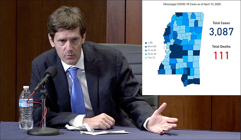 State Health Officer Dr. Thomas Dobbs provided an update on the testing regime at a Monday press conference, the day the state recorded more than 1,000 reported cases of COVID-19 in the past week alone. Photo courtesy State of Mississippi