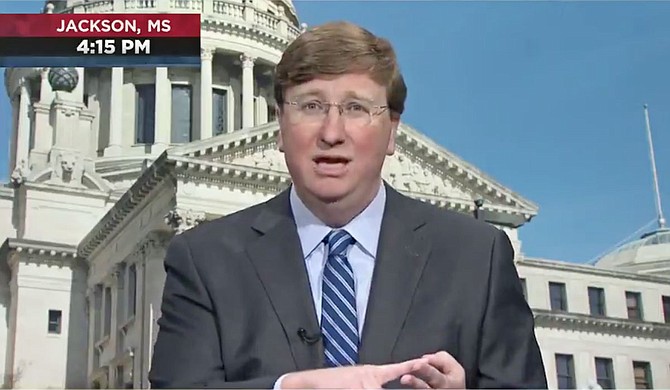 Tate Reeves suggested on “Meet the Press” last night that Mississippi has tested “four times” as much as South Korea, the model for Mississippi’s COVID-19 containment strategy. But a direct comparison is more complicated—and more difficult to make. Screenshot courtesy MSNBC.