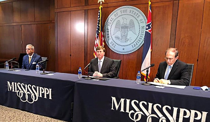 Mississippi Republican Gov. Tate Reeves did a dramatic about-face Thursday, saying that state legislators will have a role in deciding how to spend $1.25 billion the state is receiving from the federal government as part of a massive coronavirus relief package. Photo courtesy Delbert Hosemann