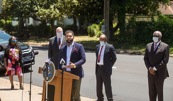 On May 6, Jackson Mayor Chokwe A. Lumumba revealed a three-phase repaving project on Robinson Road. Courtesy City of Jackson. Photo courtesy City of Jackson