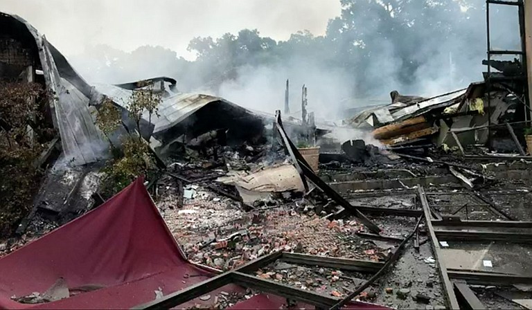 A church in Mississippi was destroyed by a suspected arson fire, about a month after its pastor filed a lawsuit challenging the city of Holly Springs on gathering restrictions amid the coronavirus outbreak. Photo courtesy WMC/Holly Springs Fire Department