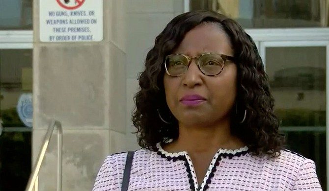 Lisa Ross, attorney of the family a minor a Jackson police officer allegedly propositioned, held a press conference accusing the City of Jackson of an inadequate response to the accusation. He was released on a Saturday with an unsecured bond. Screencap courtesy WLBT