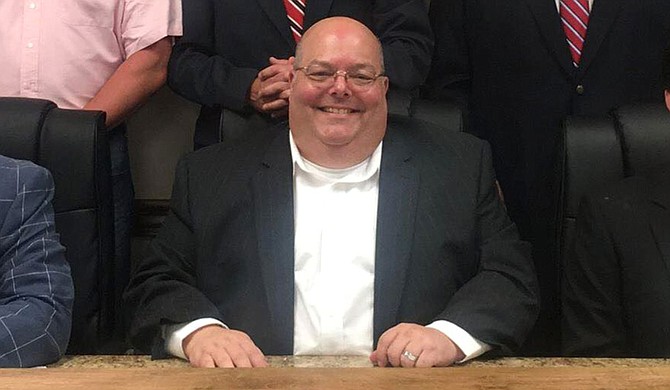 Petal Mayor Hal Marx (center), who sparked outrage when he said he “didn’t see anything unreasonable” about the death of George Floyd in Minneapolis police custody, is resisting calls to resign, including from his own town's board of aldermen. Photo courtesy City of Petal