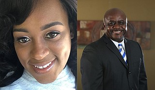 Shenakia Mosley (left) and  John Carroll Sr. are newly appointed council clerk and chief deputy council clerk of the City of Jackson, respectively. Photos courtesy Mosley, Carroll