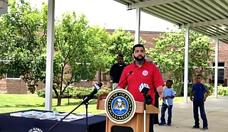 At Bates Elementary School, Jackson Mayor Chokwe A. Lumumba announced the arrival of distance-learning kits from Sesame Street. Photo courtesy City of Jackson