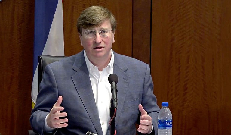 Mississippi Gov. Tate Reeves said Monday that the state still faces danger from the coronavirus pandemic, and people should not harass or make fun of those who follow public health recommendations to wear masks in public. Photo courtesy State of Mississippi