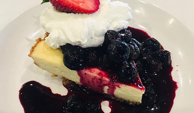 Key lime pie with blueberries and whipped cream Photo courtesy Crazy Cat Eat Up