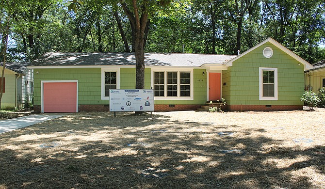 Six houses have been rehabbed and one new house built since Habitat for Humanity Mississippi Capital Area announced an initiative in June 2019 to rehab or build 100 houses in five years in the Broadmoor neighborhood in north Jackson. Photo by Victoria Stein, Habitat for Humanity Mississippi Capital Area