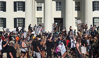 "When we put our fist in the air, it's not to threaten anyone. It's to celebrate Black people, our pride and where we came from to get to where we are now." Photo by Kristin Brenemen