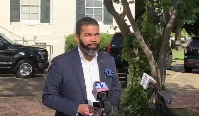 Jackson Mayor Chokwe A. Lumumba cautions residents as the press briefing to not let their guard down. Photo courtesy City of Jackson