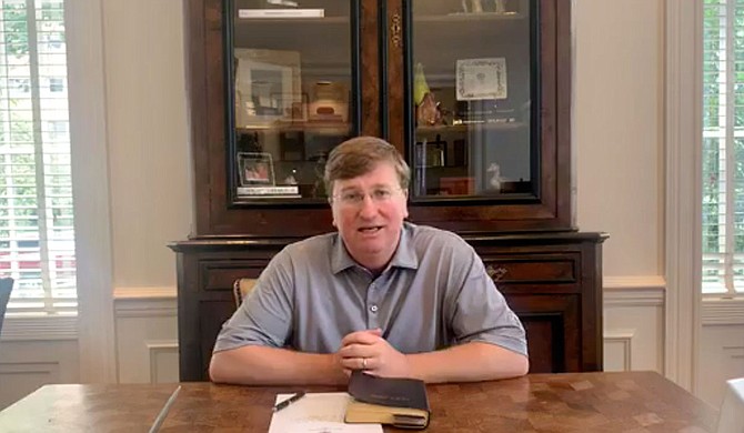 Gov. Tate Reeves said a bill to reduce water bill indebtedness for Jackson residents would violate another Mississippi law before vetoing it.. Photo courtesy Tate Reeves