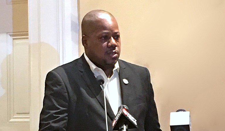 Jackson City Council President Aaron Banks announced 10 committees and their leaders at the July 10 press conference at the City Hall. Photo by Kayode Crown