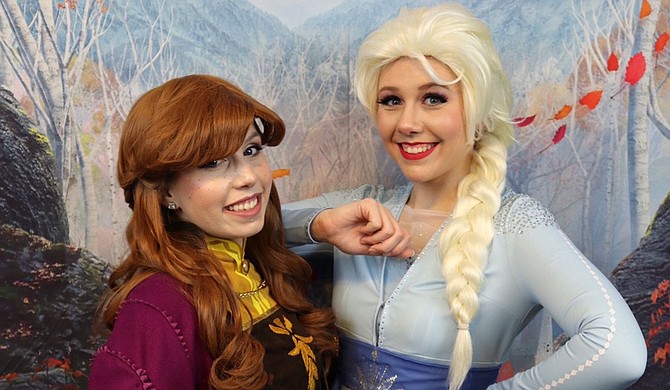 Taylor Bridges and Christy Holt cosplay as “Frozen”’s Anna and Elsa. Photo courtesy Taylor Bridges
