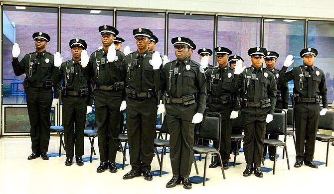 Jackson police officers, pictured here at the JPD 58th Police Recruit Graduation will earn more competitive salaries in the 2020-2021 financial year. Photo courtesy Jackson Police Department
