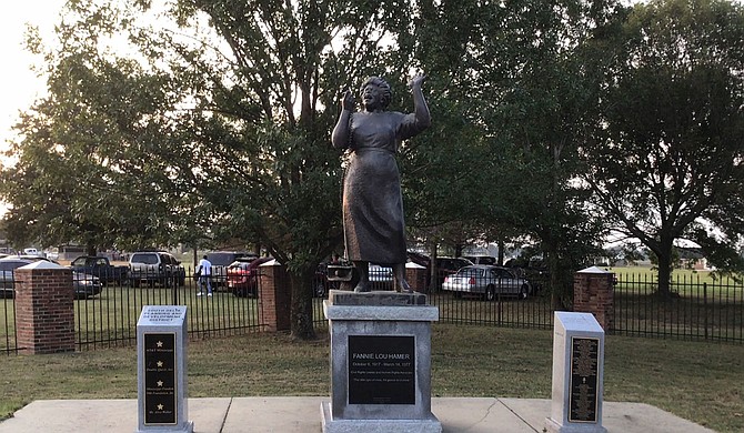 Fannie Lou Hamer was not “radicalized” into claiming her own American rights until she was 44. Then, she got a lot done fast. Today, her statue looks over her tribute-filled burial site in Ruleville, Miss., surrounded by an active park. Photo by Donna Ladd