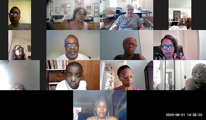 The Learning Tree Book Club gathers for its first virtual meeting. Photo courtesy Learning Tree Book Club
