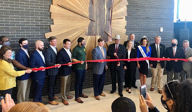 State officials on Thursday opened the new Mississippi Trade Mart that's attached to the coliseum on the state fairgrounds in Jackson. Photo courtesy Commissioner Andy Gipson