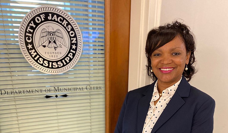 Municipal Clerk Angela Harris explained the role of the Municipal Election Commission members at the Jackson City Council meeting Tuesday. Photo courtesy City of Jackson