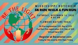 The Mississippi Boychoir recently announced its inaugural "Be the Light" 5k run and walk and fun run event, which will take place Saturday, Nov. 14, at the Flowood Nature Trail. Photo courtesy Mississippi Boychoir