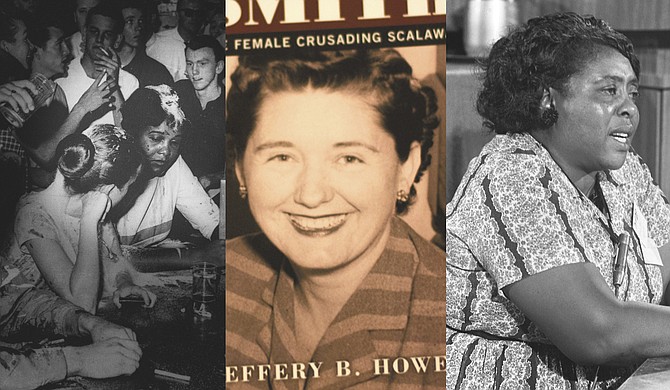 Left to right: Anne Moody, Hazel Brannon Smith and Fannie Lou Hamer were Mississippi women who risked it all to help Mississippi become a better place. Photos courtesy Fred Blackwell; Cam Bonelli; Warren K. Leffler, U.S. News & World Report Magazine/Public Domain
