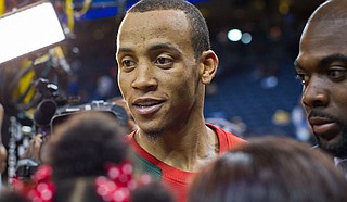 Former NBA shooting guard Monta Ellis, also known as the “Mississippi Bullet,” recently donated $60,000 to Jackson State University's Sonic Boom of the South marching band. Photo courtesy Nicholas LA Photography