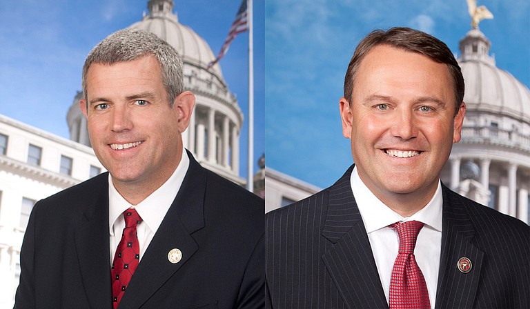 House Speaker Philip Gunn (left) and Speaker Pro Tempore Jason White (right) sued the governor in August, saying he had encroached on legislators' power to make budget decisions. Photo courtesy Mississippi House of Representatives