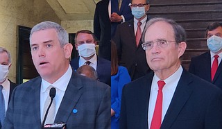 Lt. Gov. Delbert Hosemann and Speaker of the House Philip Gunn both tested positive for COVID-19 in July. Photo by Nick Judin