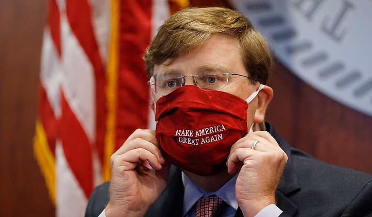 "Gov. Tate Reeves has done precisely the wrong things to quell this virus. He could have led his party and supporters in Mississippi instead of sheepishly kowtowing to the extremists." Photo by Rogelio V. Solis via AP