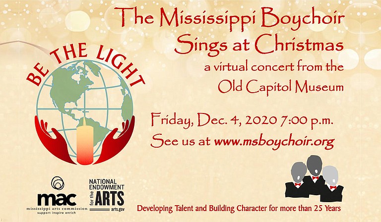In light of the ongoing COVID-19 pandemic, the Mississippi Boychoir has made changes to its annual "Be the Light" Christmas performance in Jackson, which will be a livestreamed virtual performance at the Old Capitol Museum on Dec. 4. Photo courtesy Mississippi Boychoir