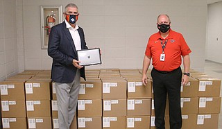 The state Department of Education has delivered about 325,000 laptop computers or tablets to public schools in recent weeks. The devices were purchased with part of the coronavirus relief money that Mississippi received from the federal government. Photo courtesy Mississippi Department of Education