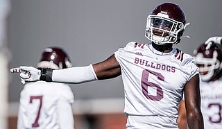 After a long and arduous road, junior linebacker Jordan Davis debuted in his first Division-I football game in September of this year. Courtesy MSU Athletics