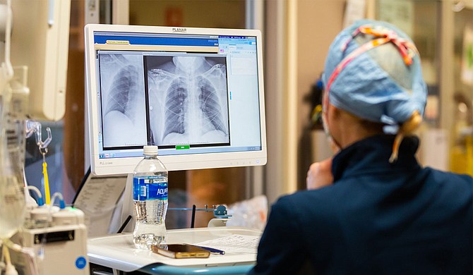 “Record COVID admissions AND the hospitals are already full. Thank a healthcare hero this Christmas! Stay safe - remember that most people who spread COVID don't know they have it. We catch COVID from the people we love,” said State Health Officer Thomas Dobbs in a Christmas tweet. Photo courtesy UMMC Communications