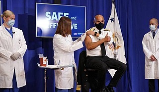 Dr. Jerome Adams, who is Black, spoke during an online forum hosted by Jackson State University. He said people distrust medical systems because of the government study that left Black men untreated for syphilis for decades, starting in the 1930s. Photo courtesy Jerome Adams