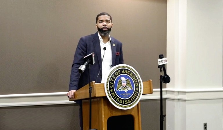 Mayor Chokwe Lumumba said community collaboration is vital to stem the spate of violence in the city at a press briefing Feb. 1. Photo courtesy City of Jackson