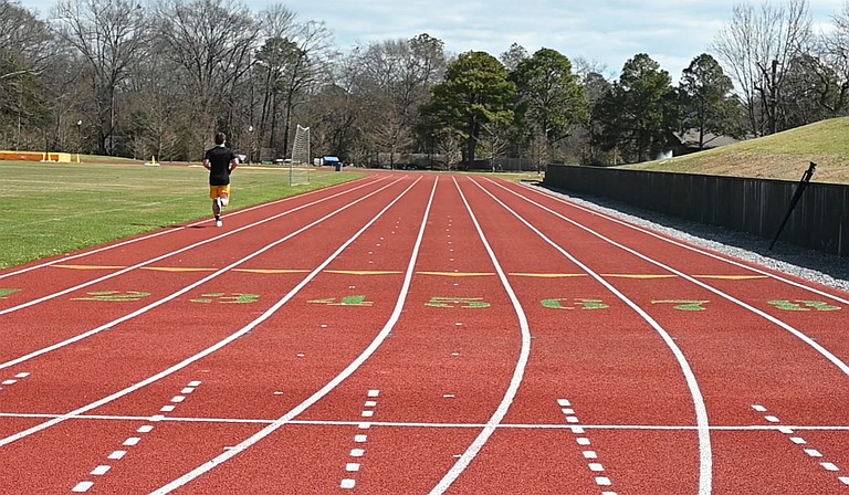 Belhaven University recently completed construction on a new eight-lane track and field complex. Photo courtesy Belhaven University