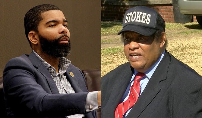 Mayor Chokwe A. Lumumba and Ward 3 Councilman Kenneth Stokes are at each other’s throats, trading accusations of incompetence in the midst of the water crisis in the city of Jackson. File photo by Stephen Wilson and Screenshot from WLBT