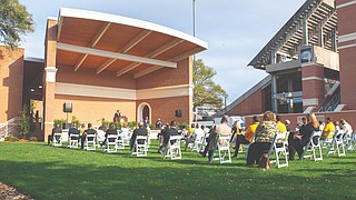 The University of Southern Mississippi's Southern Miss Alumni Association recently announced the completion of a multi-use entertainment venue called Southern Station in Spirit Park on the university's campus. Photo courtesy USM