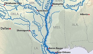A coalition of conservation groups is suing the U.S. Army Corps of Engineers over a massive flood-control project in the south Mississippi Delta they say was hastily approved in the final days of the Trump administration. Photo courtesy USGS