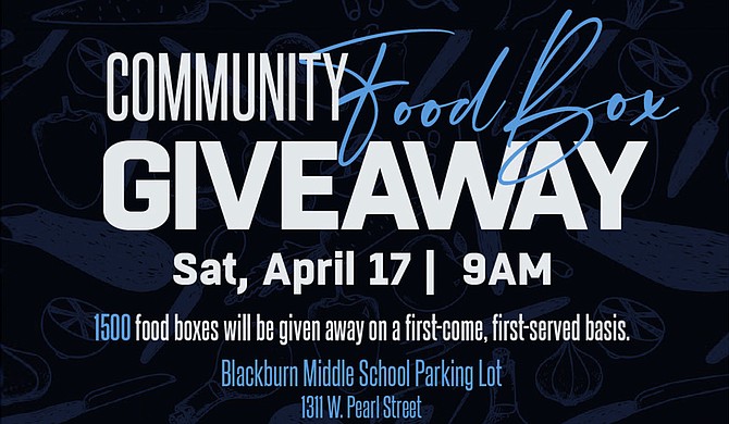 Jackson State University's Center for Community Engagement is partnering with local organizations to provide 1,500 free food boxes containing non-perishable goods to needy families in the community. Photo courtesy JSU
