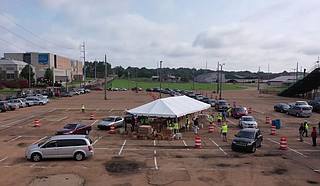 Thousands of food boxes of fresh produce will be available for pick-up at the Mississippi State Fairgrounds in Jackson on Wednesday. Photo courtesy Mississippi Department of Agriculture and Commerce