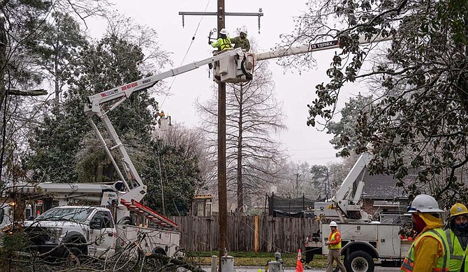 The storms left much of Mississippi coated by ice and snow. Machinery froze in water treatment plants in Jackson, and many aging water pipes also burst. Photo courtesy Entergy