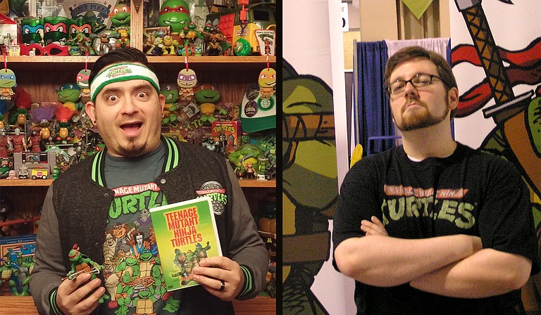 (Left) Sergio Lugo II also serves as a host for Reality Breached, a podcast that developed into a network for additional locally produced podcasts. (Right) Jeff Hubbard and his family own The Warp Zone in Brandon, an arcade with vintage gaming cabinets that also restores and cleans older consoles. Photo courtesy Shellheads