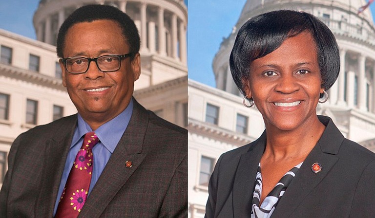 Democratic Sens. Sampson Jackson (left) of Preston and Tammy Witherspoon (right) of Magnolia stepped down June 30, the last day of the state budget year. Witherspoon was inaugurated the next day as mayor of her hometown. Photos courtesy Sampson Jackson and Tammy Witherspoon