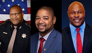 Hinds County District 4 Constable Leon Seals, Jackson Police Department Officer Brandon Caston, and former Town of Edwards Police Chief Torrance Mayfield are running for Hinds County sheriff at the special election on Nov. 2. Photos courtesy Leon Seals, Brandon Caston and Torrance Mayfield