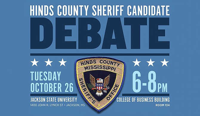 Jackson State University's Department of Political Science will host a debate between Hinds County Sheriff candidates running to fill the position of the late Lee D. Vance on Tuesday, Oct. 26, at 6 p.m. Photo courtesy JSU