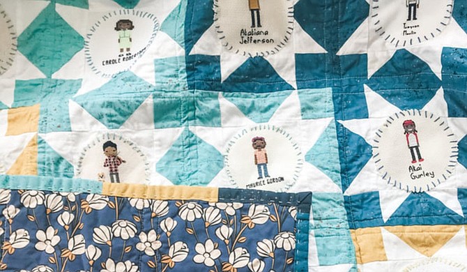 A quilting project dedicated to memorializing lives lost to racial violence in the U.S. is open for public viewing on weekdays through Dec. 17 at Jackson State University’s Margaret Walker Center. Photo courtesy Holli Johannes of Oregon