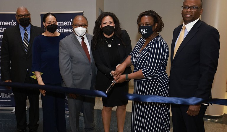 Jackson State University recently hosted an official grand opening for its new Women’s Business Center located in the College of Business Rotunda. Photo courtesy JSU