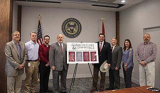 Commissioner of Agriculture and Commerce Andy Gipson announced a promotional partnership between the Mississippi Department of Agriculture and Commerce and Mississippi State University on Monday, March 7. Photo courtesy MSU